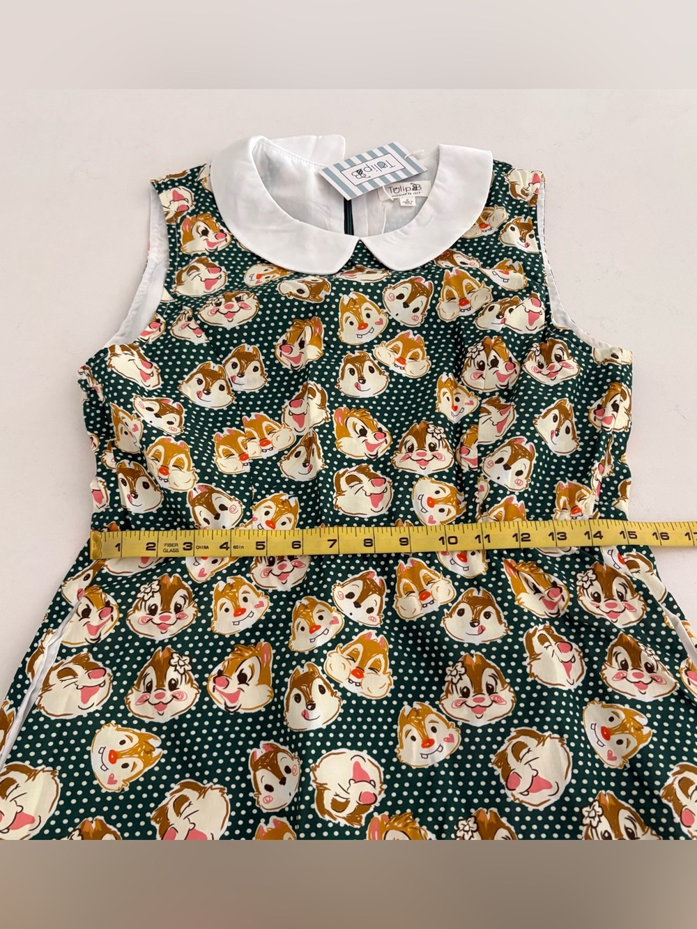 Tulip B Polka Dots Squirrel Print Midi Dress - Picture 9 of 10